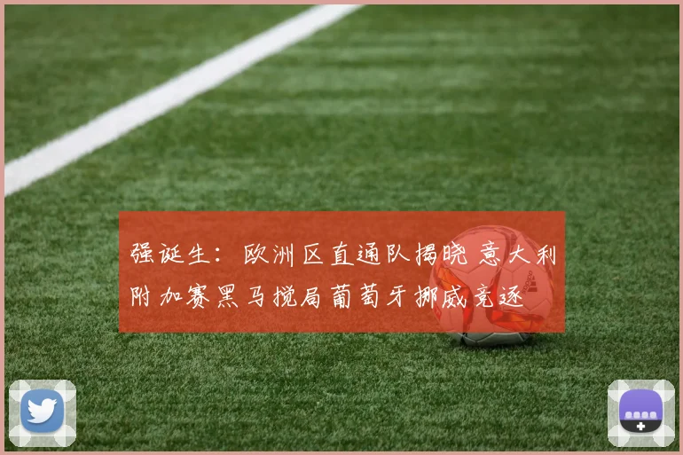 强诞生：欧洲区直通队揭晓 意大利附加赛黑马搅局葡萄牙挪威竞逐
